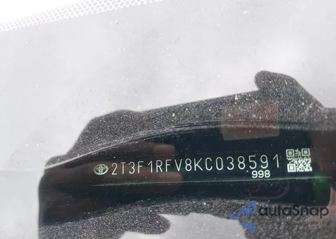 2019 Toyota Rav4 Le from USA, damaged, VIN 2T3F1RFV8KC038591